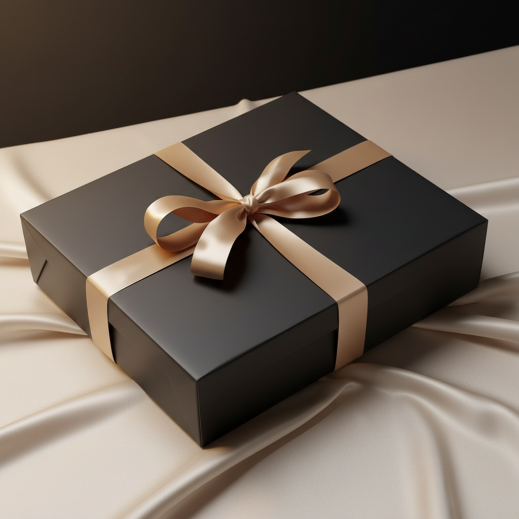 Caja Negra Ribbon Champagne