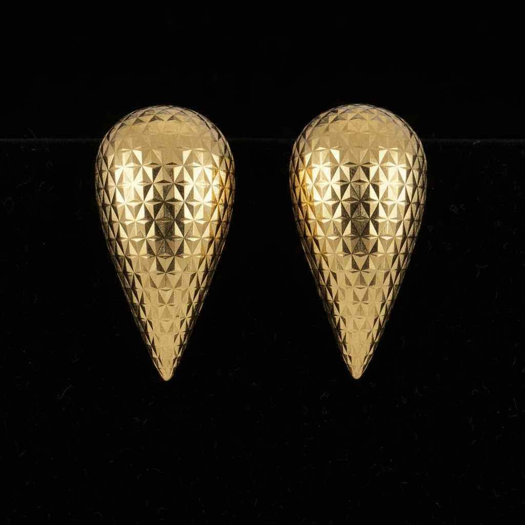 Aretes Gota Diamantada - Vista Frontal