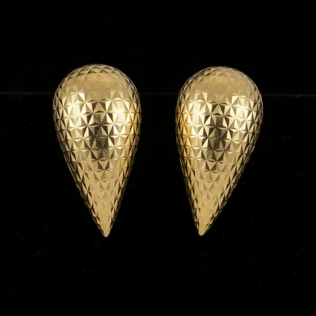 Aretes Gota Diamantada - Close-up